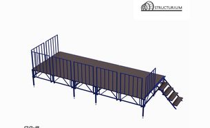 Изображение для товара Сборно-разборный подиум (сцена) с модульным соединением ПД-12