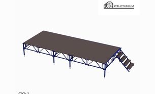 Изображение для товара Сборно-разборный подиум (сцена) с декоративной отделкой ПД-16