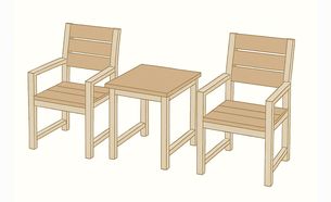 Изображение для товара Комплект из 4 стульев и 2 столов